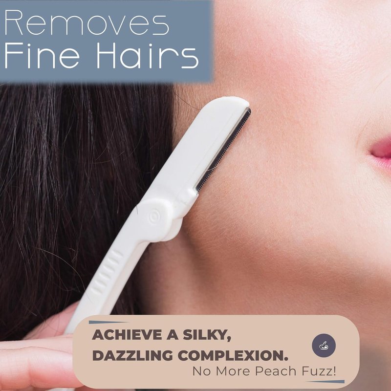 Dermaplaning Razors for Women - 9 Count Face Razors for Peach Fuzz, Eyebrow Shaping & Gentle Exfoliation | At-Home Facial Shaver for Smooth Skin