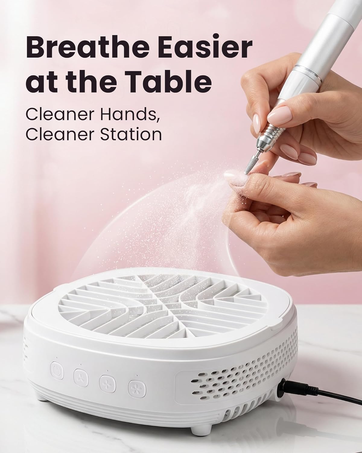 Skiennix Nail Dust Collector - Professional Vacuum Fan for Nail Techs | Quiet & Compact Design
