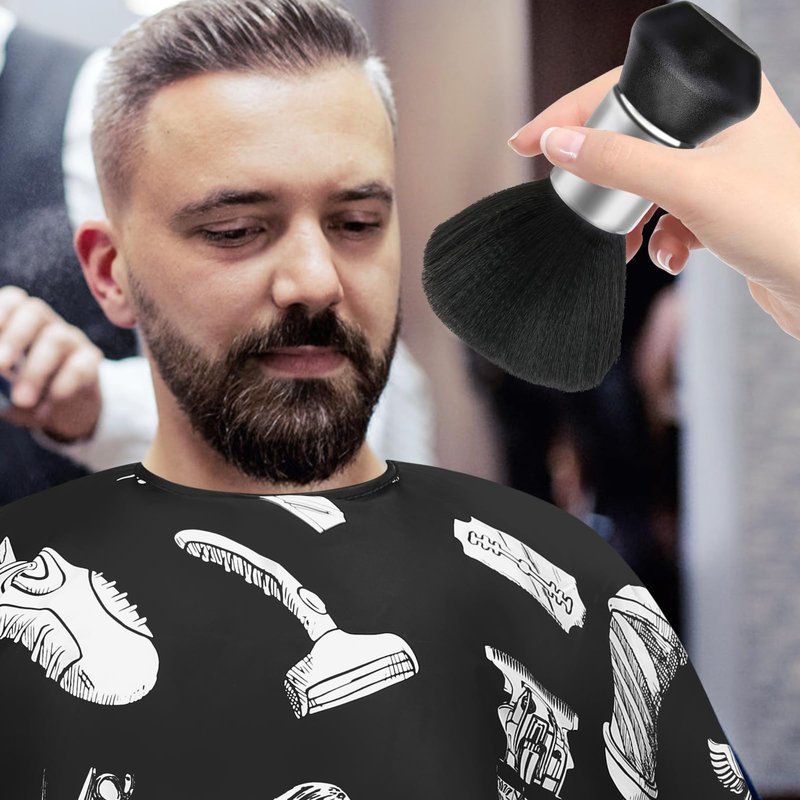 Large Neck Duster Brush Professional Barber Neck Duster Brush Soft Barber Face Cleaning Hairbrush Nylon Hair Cutting Kits Barber Accessories Cleaning Supplies