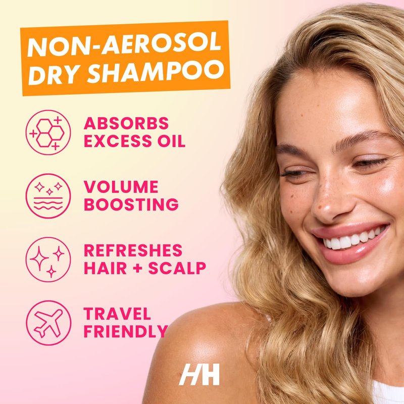Handmade Heroes Non Aerosol Dry Shampoo Volume Powder | 1.8oz | 100% Natural & Vegan | For Light Hair & Blonde Hair
