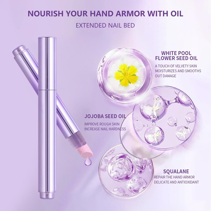 Ceramic Cuticle Oil Pusher Pen: 3-in-1 Nail Cuticle Remover Oil Pen With Nail Softener - Nail Care Oil Cuticle Pusher with Ceramic Tip - Cuticle Remover Kit for Hangnails & Dry & Damaged Nail