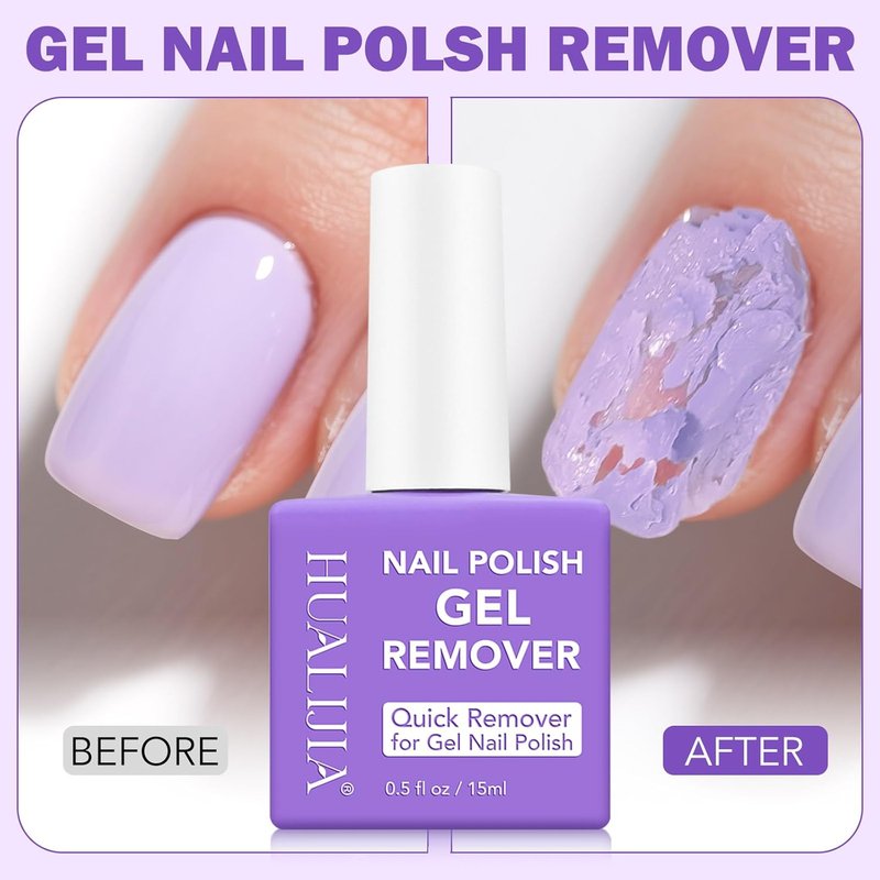 Gel Nail Polish Remover - Quick & Easy 3-5 Minute Formula | 2-Pack, 0.5 Floz