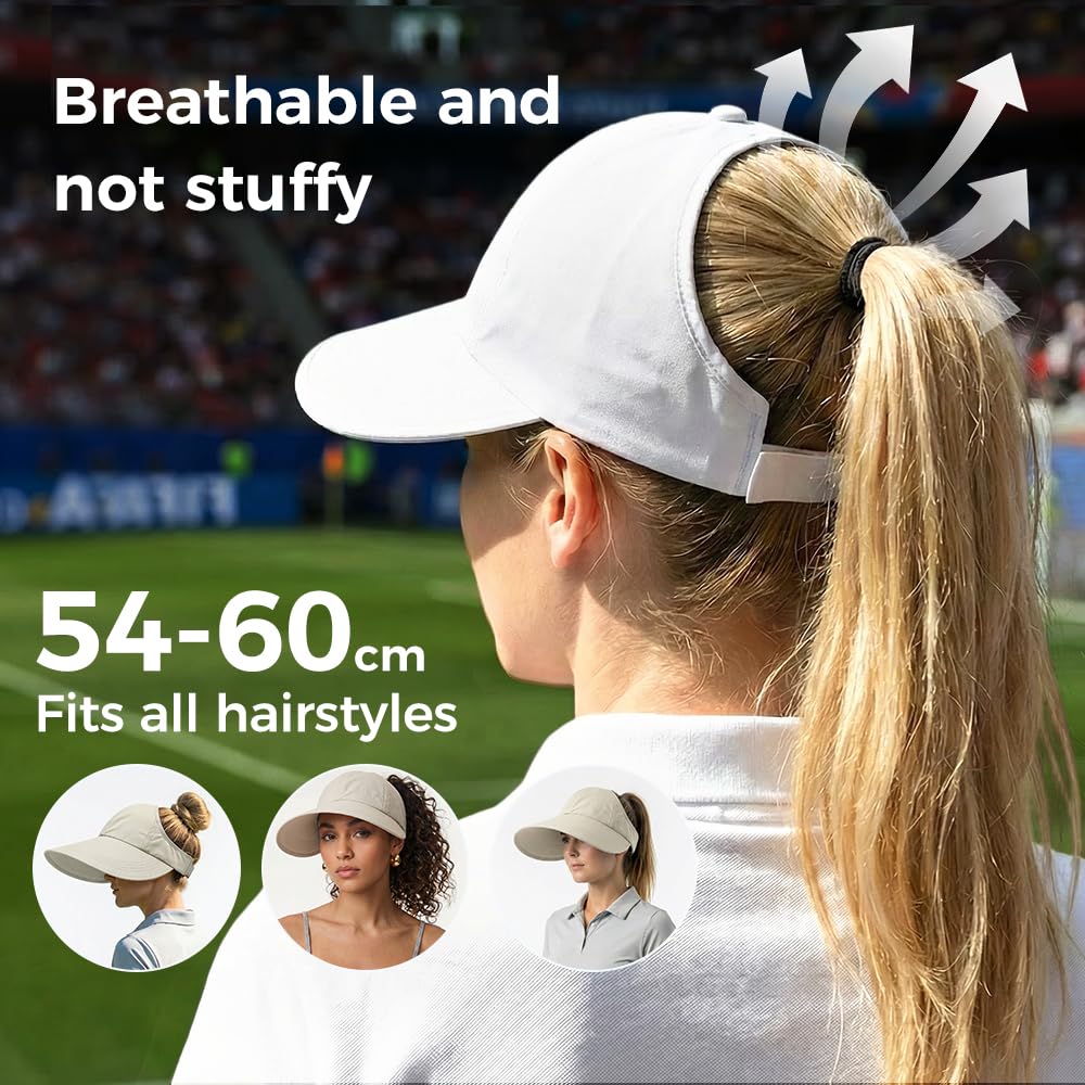UPF Sun Protection Baseball Hat for Women, 2026 World Cup Lightweight Sun Visor Hat, Sun Visor Hat for Soccer Fan Outdoor Cap (Black)