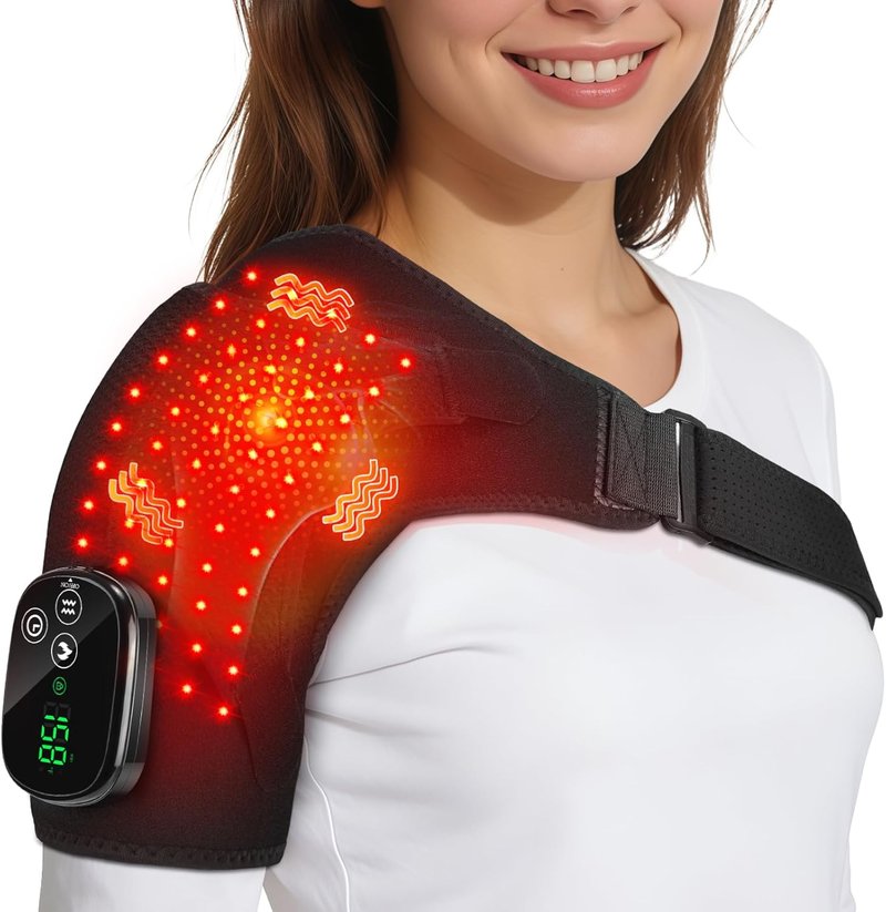 Skiennix Cordless Shoulder Heating Pad - Massage & Pain Relief Wrap for Deep Tissue Care
