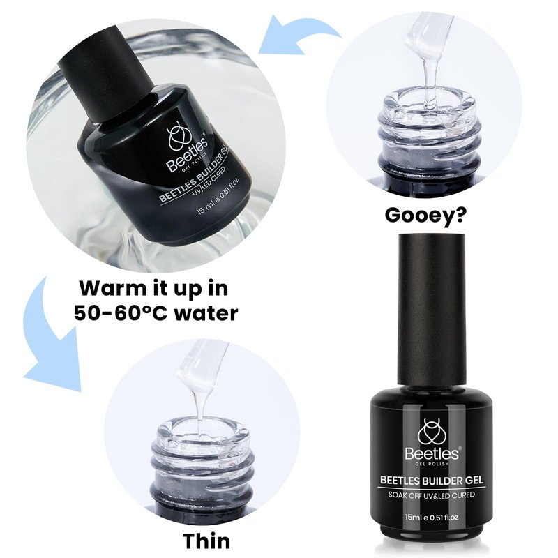 Beetles Builder Gel for Nails, 8 in 1 Jelly Nude Gel Builder for Building Apex & Extension Strengthener Thin Nails DIY Winter Nails Art Design for Beginner Women, UV & LED Lamp Needed
