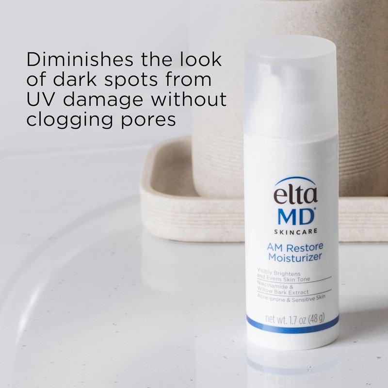 EltaMD AM Restore Face Moisturizer - Lightweight Cream with Niacinamide & Hyaluronic Acid for All Skin Types