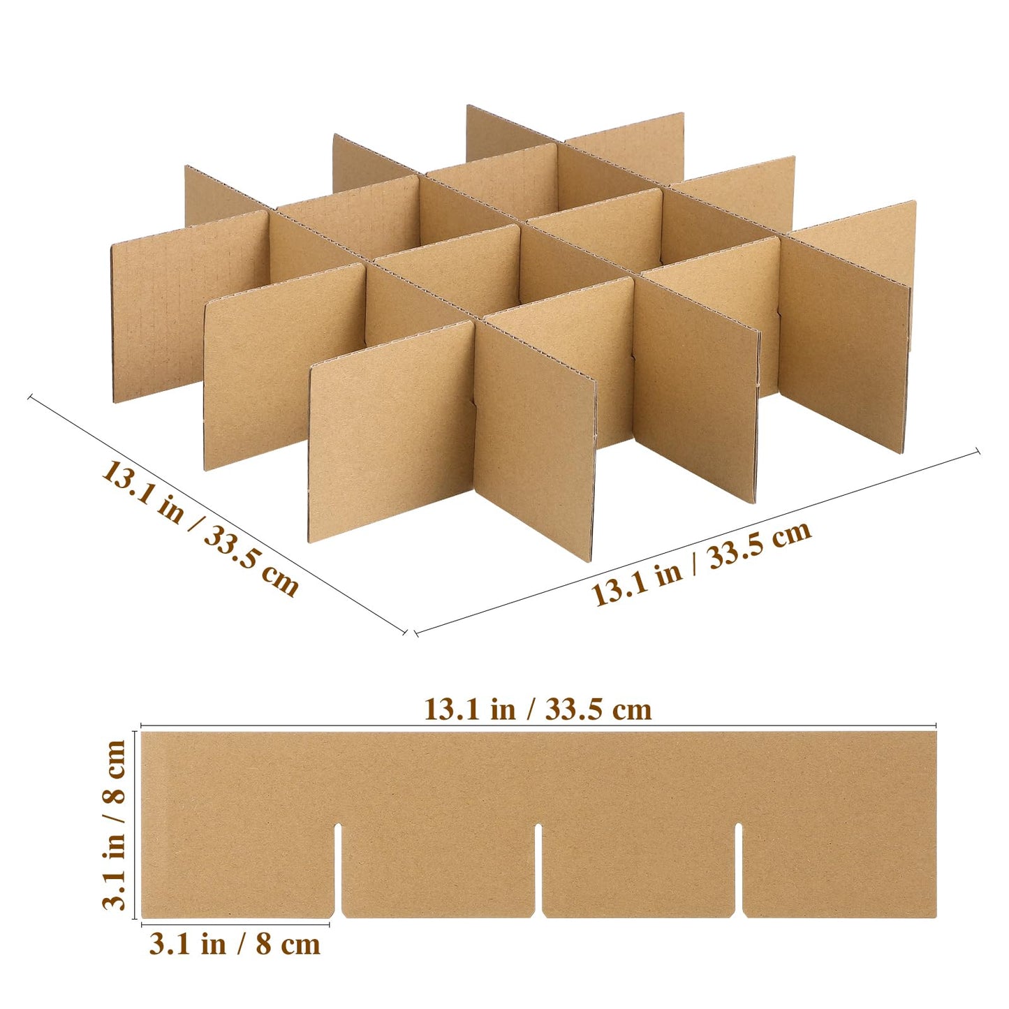 GLEAVI 5 Sets Cardboard Moving Box Dividers, Glassware Dish Packing Inserts, Protective Paper Dividers for Cardboard Boxes, Suitable for Glass Cups, Plates, and Wine Glasses during Transportation