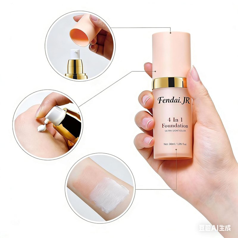 Fendai Foundation Light Spectrum - Hydrating, Anti-Aging, SPF 50 | Lightweight for Gym & Sports