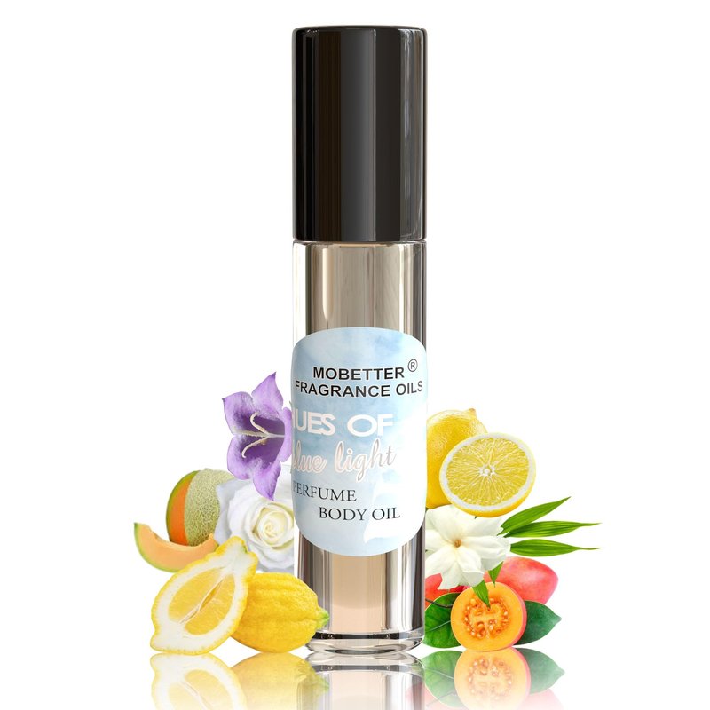 Hues Of Blue Light Women Perfume Body Oil, Floral Fruity fragrance for women, Long Lasting, Travel Size, Inspired by Light Blue