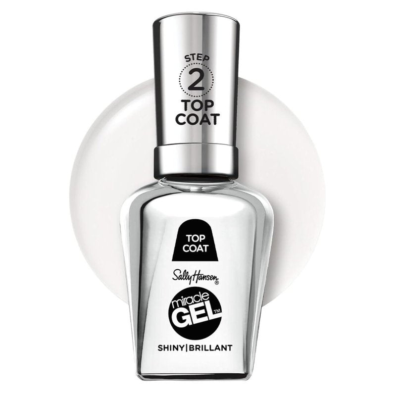 Sally Hansen Miracle Gel™ | Shiny Top Coat for Long-Lasting, Gel-Like Finish | Clear Nail Polish