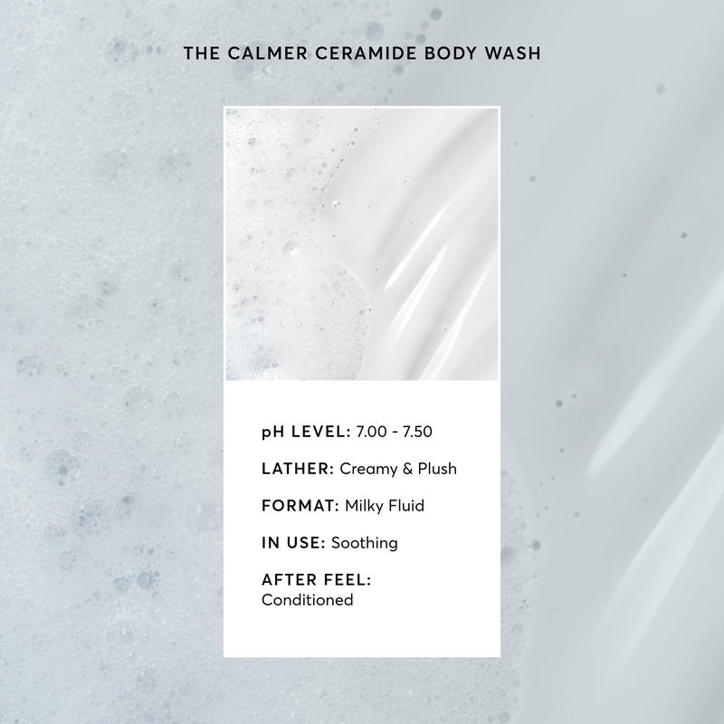 Naturium The Calmer Ceramide Body Wash, Frangrance-Free, Cleansing & Moisturizing for Dry, Sensitive Skin, Dermatologist-Tested, Paraben & Cruelty-Free, 16.9 oz