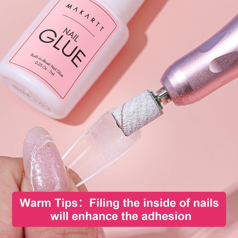 Makartt Super Strong Nail Glue for Press ons: Acrylic Nail Tips-Fake Nails-Salon Quality, No UV Needed, Brush On, Quick Dry, Easy Application Durable & Long-Lasting Fast Glue False Nails, Hema Free