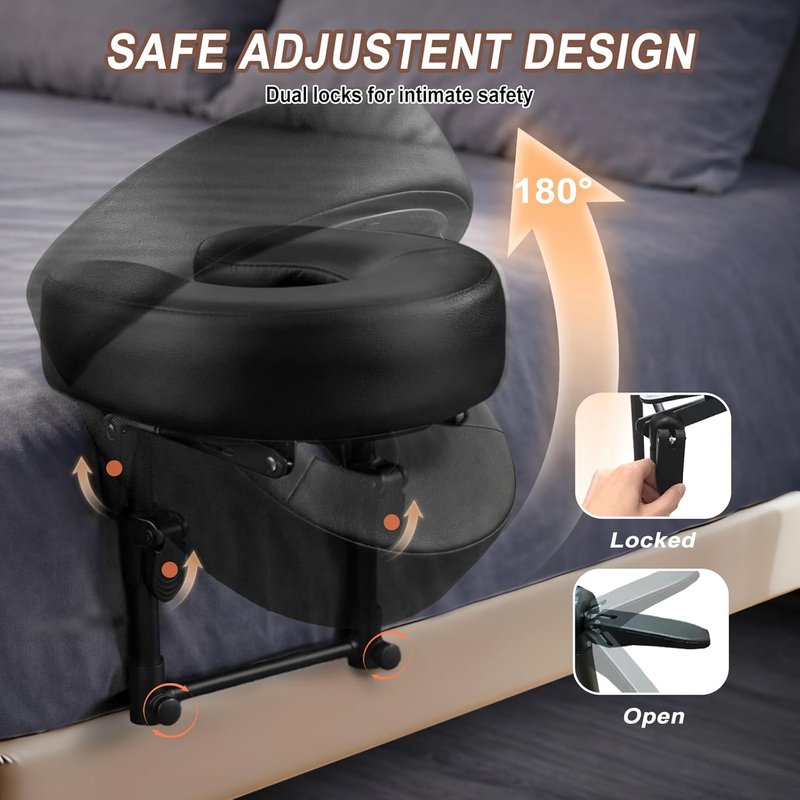 Skiennix Adjustable Massage Headrest - Perfect Face Cradle for Home Spa & Eye Surgery Recovery