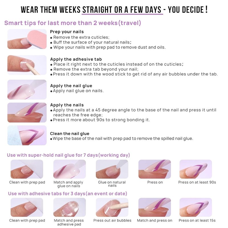 BTArtbox Square Ombre Press On Nails | Soft Gel Short Nails with Glue - 32 Reusable Kit in Vanilla Cream