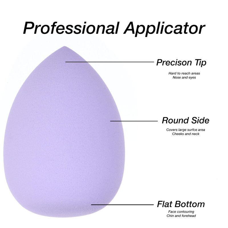 3pc Pastel Makeup Sponge Set – Beauty Blender for Foundation, Blush, Concealer, Eyeshadow, Contour & Highlighter | Soft Cosmetic Sponge Value Pack for Women – Flawless Finish