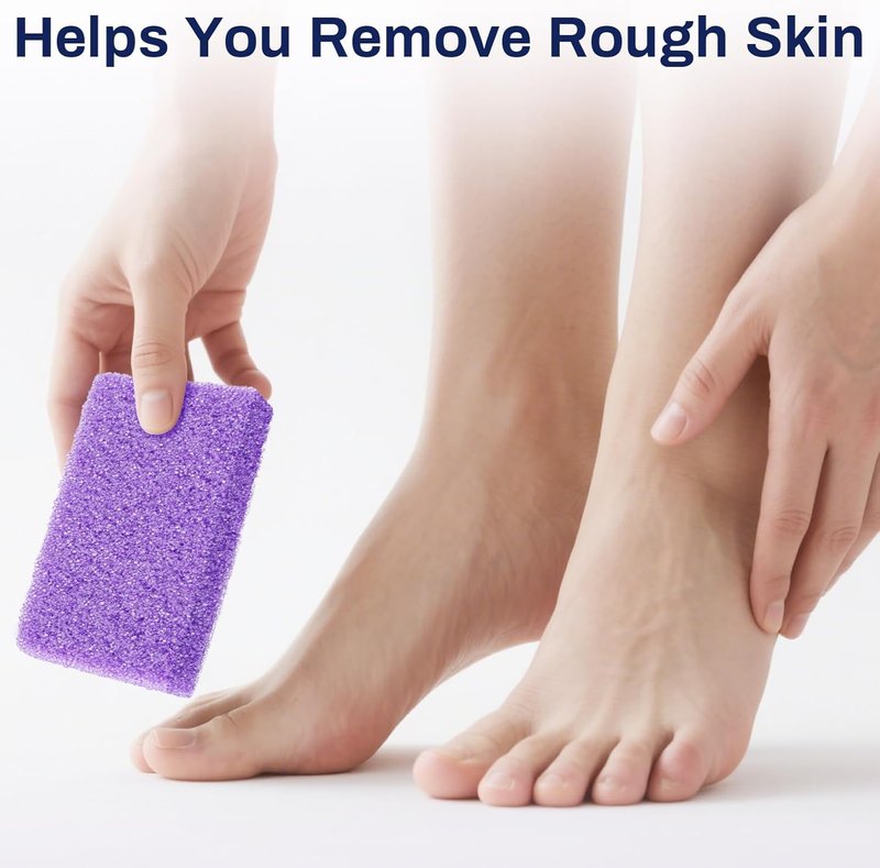 Pumice Stone for Feet - 20 Pack Purple Foot File for Callus Removal | 3.6 x 1.8 x 0.47 Inch Exfoliating Scrubber