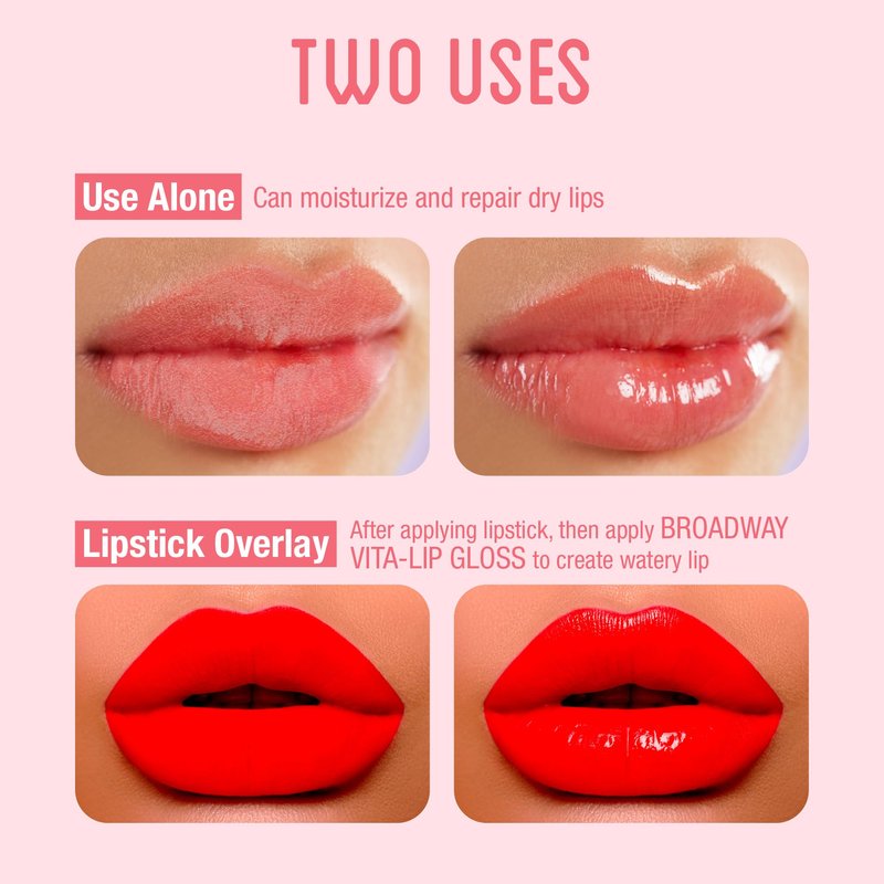 Ruby Kisses Broadway Vita-Lip Clear Lip Gloss (Rosehip Oil 48 Pack), Ultra-Hydrating & Soothing Formula with Vitamin Oils, High-Shine Non-Sticky Finish, Healing Glossy Lip Balm With Vitamin A