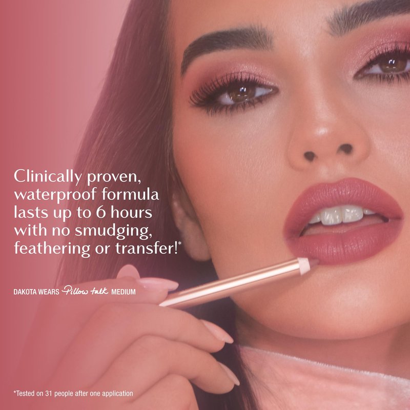 Charlotte Tilbury Lip Cheat Lip Liner Pencil - Gives Lips a Fuller-Looking, Defined Pout - Enriched with Jojoba Oil & Hyaluronic Acid - Waterproof, Smudge-Proof & Transfer-Proof - Iconic Nude