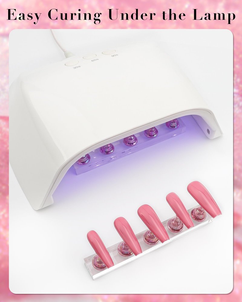 Nail Stand for Press Ons Magnetic Nail Tips Nail Holder for Painting Nails Fake Nail False Nail Design with Reusable Adhesive Putty Practice Nail Art Tools for Home Salon DIY Beginner Supplies