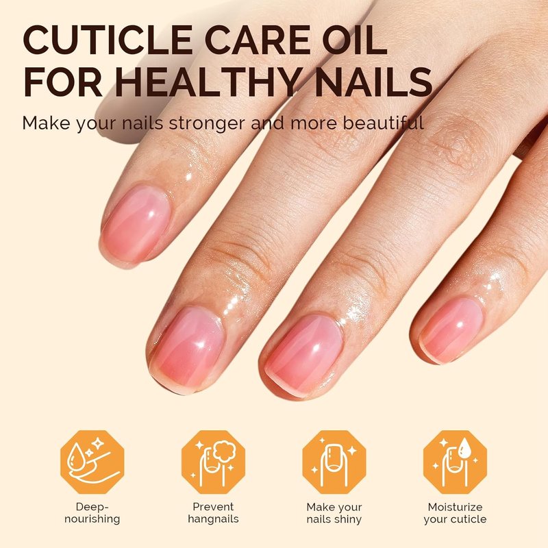 MelodySusie Cuticle Oil Pen Set - 6 Pcs Moisturizing Formula with Vitamin E for Softening & Repairing Cuticles