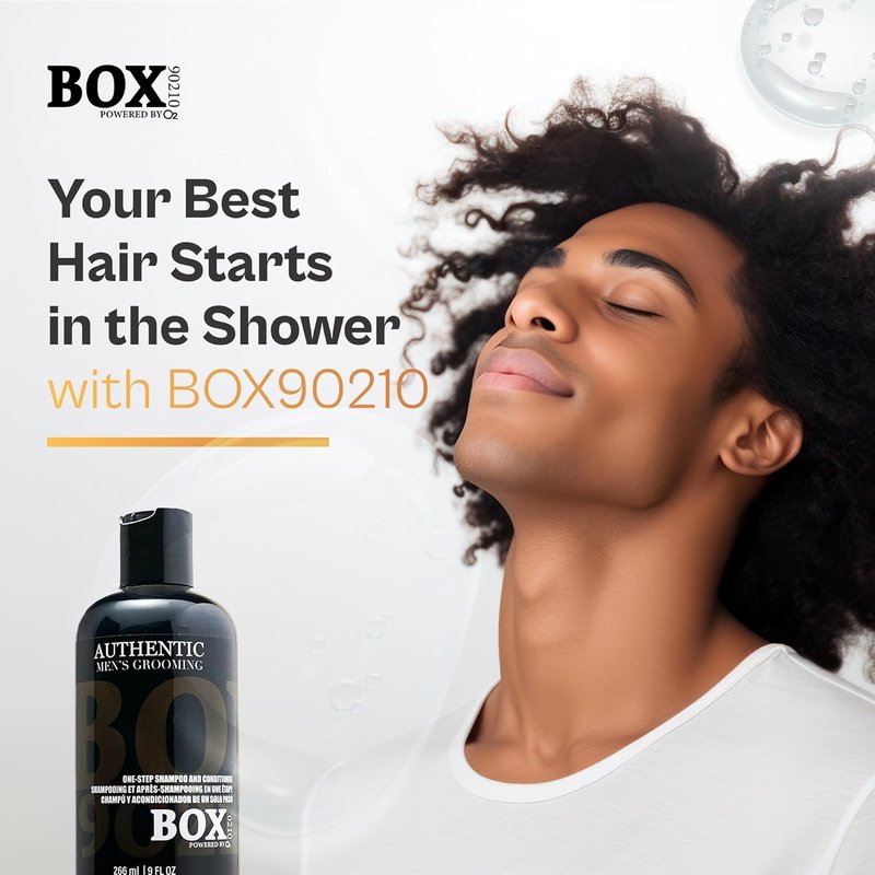 Men’s 2-in-1 Daily Shampoo & Conditioner - Clean & Smooth Hair with Castor Oil & Coconut | 9 oz (266 mL)