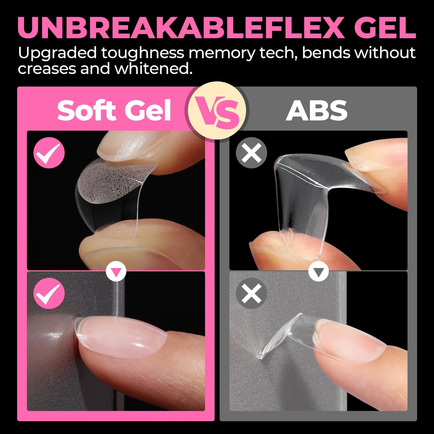 UNA GELLA Oval Nail Tips Exra Short 504PCS Pre-shape Gel Oval Almond Nail Tips for Women DIY Salon Round Almond Press On Nails Full Cover Clear Fake Acrylic Tips 12 Sizes