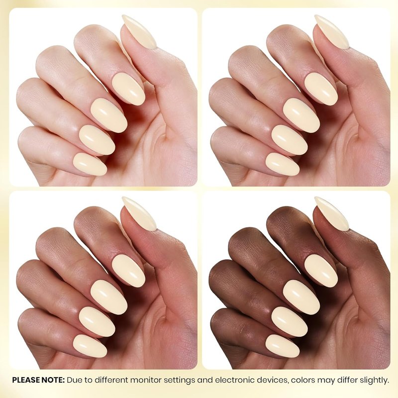Beetles Yellow Gel Nail Polish - Soft Butter Yellow UV Soak Off | 15ML Long-Lasting Pastel Nail Art