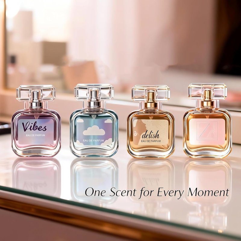 AFLUXE Women's Perfume Coffret Set - 4-Piece Luxury Eau de Parfum Collection | Long-Lasting Fragrance, 1.02 Fl Oz Each