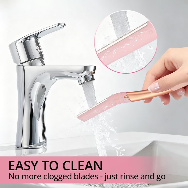 Mistfree Dermaplane Razor for Women Face, Eyebrow Razor with Reusable Handle and 10 Refill Blades, Professional Dermaplaning Tool Face Razors for Exfoliation, Peach Fuzz Removal, Eyebrow Shaping