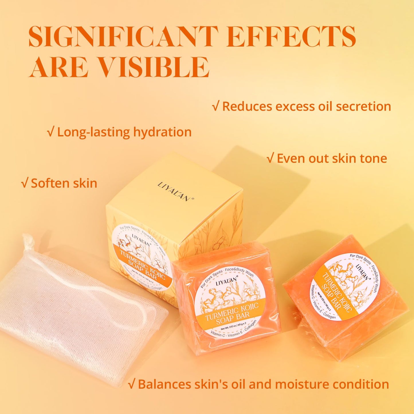 LIYALAN Turmeric Soap Bar