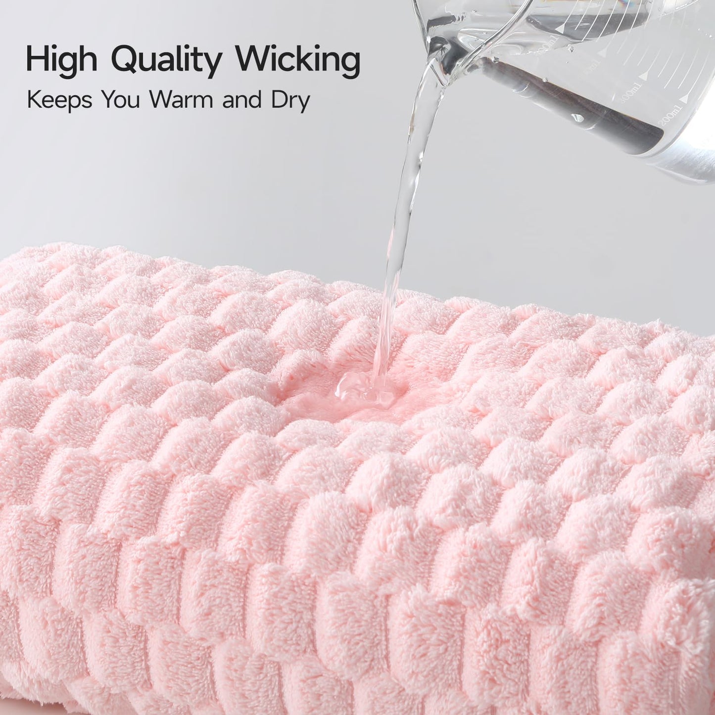 REDKISS 4 Pack Microfiber Bath Towels - Extra Large, Super Absorbent, Quick Dry Waffle Towels Set for Bathroom, Spa, Gym, and Travel - Luxury, Plush, 4 Multicolor