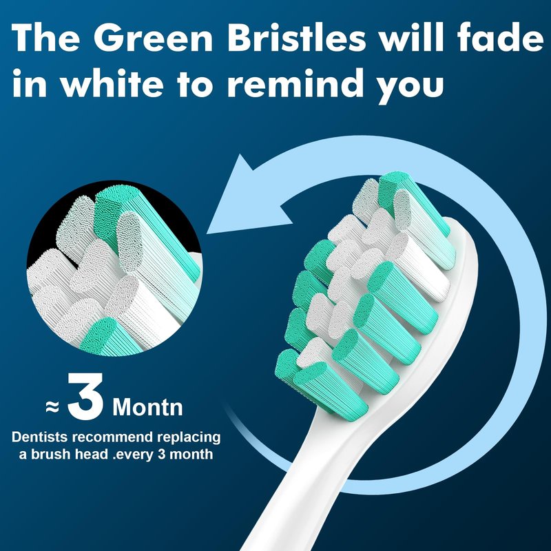 Ofashu Electric Toothbrush Replacement Heads Compatible with Philips Sonicare ProtectiveClean 2 Series Plaque Control 4100 5100 6100 9024 6064, White, 4 Sonic Brush Head