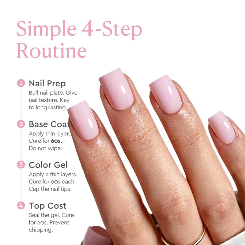 AZUREBEAUTY Gel Nail Polish - Light Pink Cream, High Gloss Opaque 18ML | Soak Off UV/LED for Manicure & Nail Art