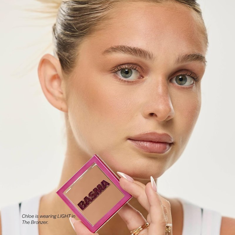 BASMA Beauty Buttery-Soft Bronzer - Talc-Free, Buildable Coverage, Vegan | Light Bronze with Neutral Undertones