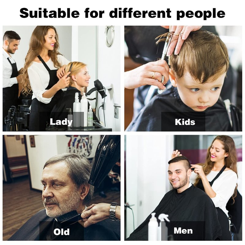 Professional Salon Barber Cape for Men/Women - Hairdressing Waterproof Hair Cutting Cape with Adjustable Snap Closure,Salon