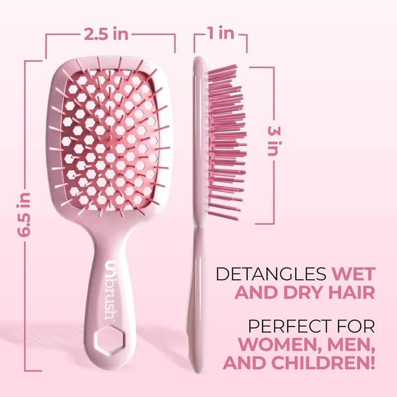 FHI Heat UNbrush Mini Detangler Brush - Pain-Free Brushing for All Hair Types | Lightweight, Anti-Static Bristles