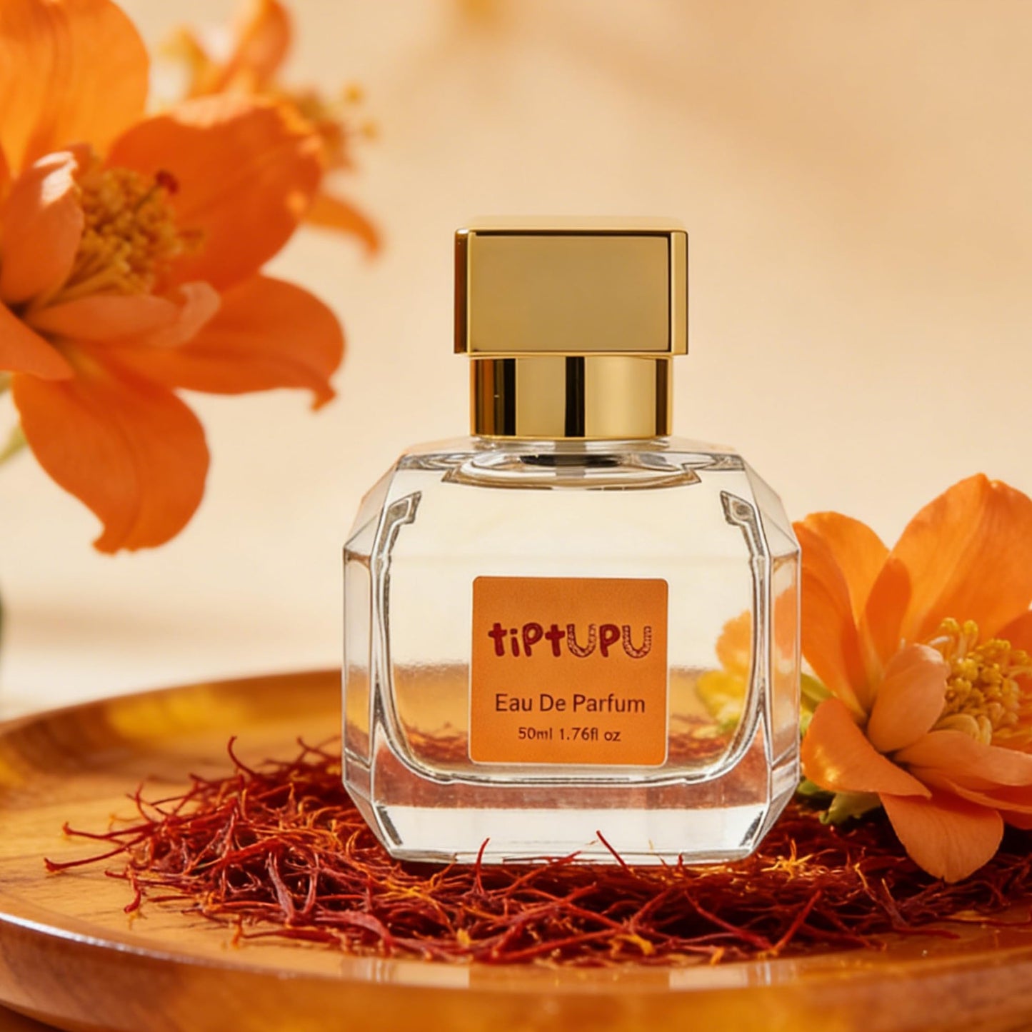 tiptupu - Saffron Amberwood 1.76 Fl Oz (50ml) - Eau de Parfum - Inspired by B.accarat R.ouge 540 - Floral Woody Fragrance - Long Lasting Perfume for Women