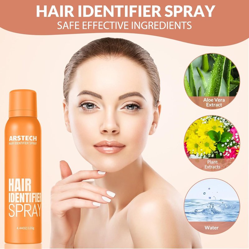 Hair Identifier Spray - Dermaplaning Tool for Women | Face Shaving & Hair Removal Kit with 4 Razors