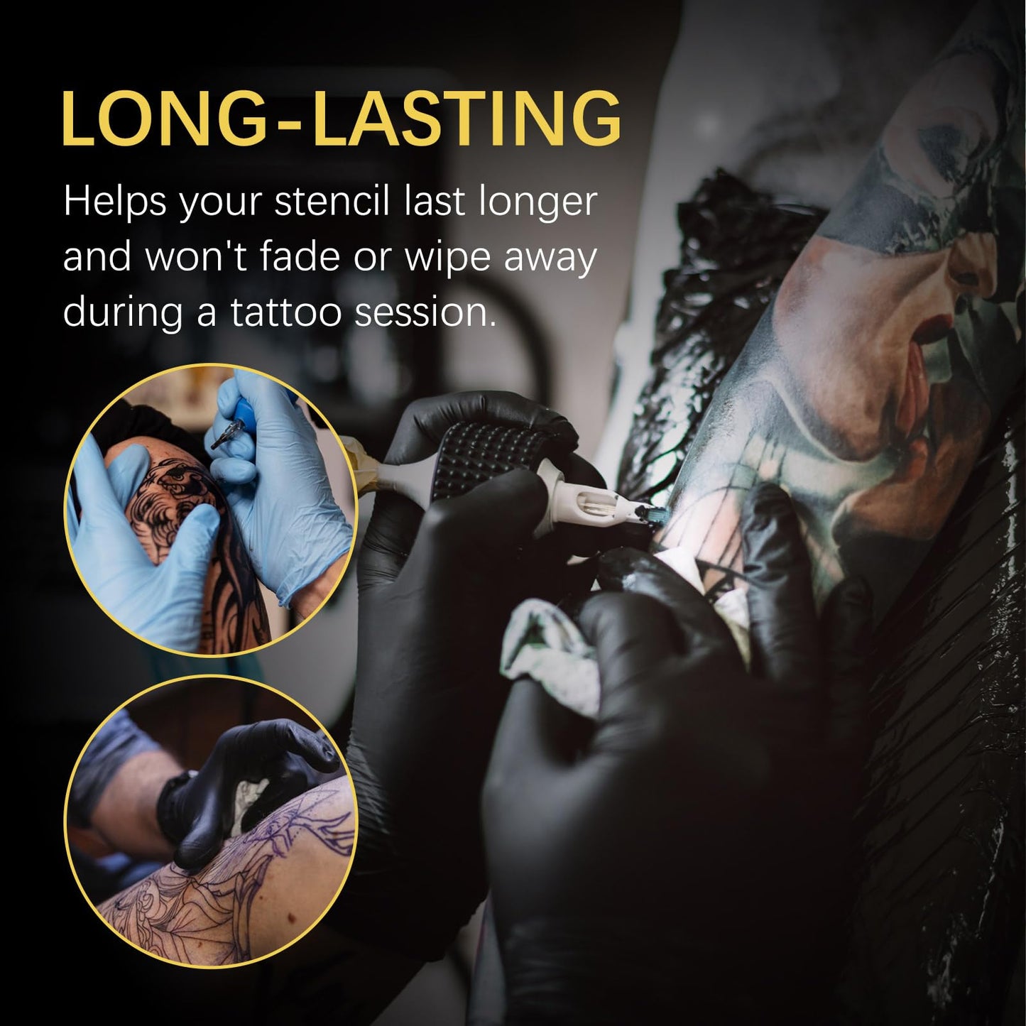 Tattoo Stencil Transfer Gel,Professional Tattoo Transfer Lotion Formula for Tattoos Supplies Long-Lasting Stencil Gel Body Paint Art Safe Cream(150ML)