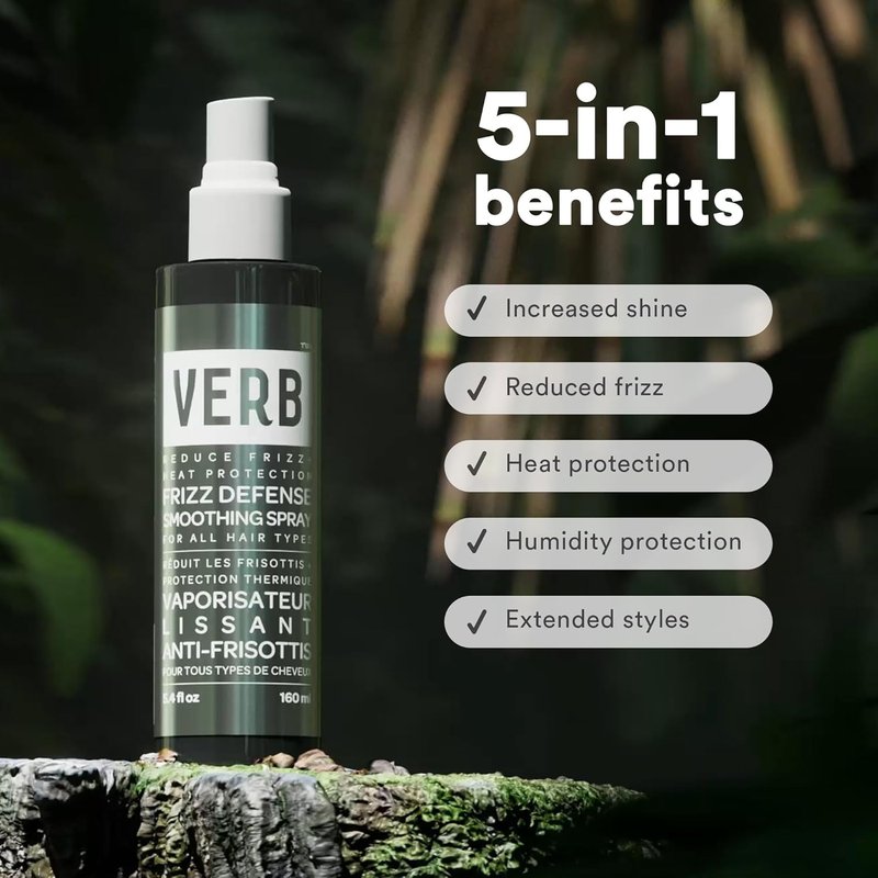 Frizz Defense Smoothing Spray - Anti-Frizz & Heat Protection for Sleek Blowouts | Paraben-Free, All Hair Types