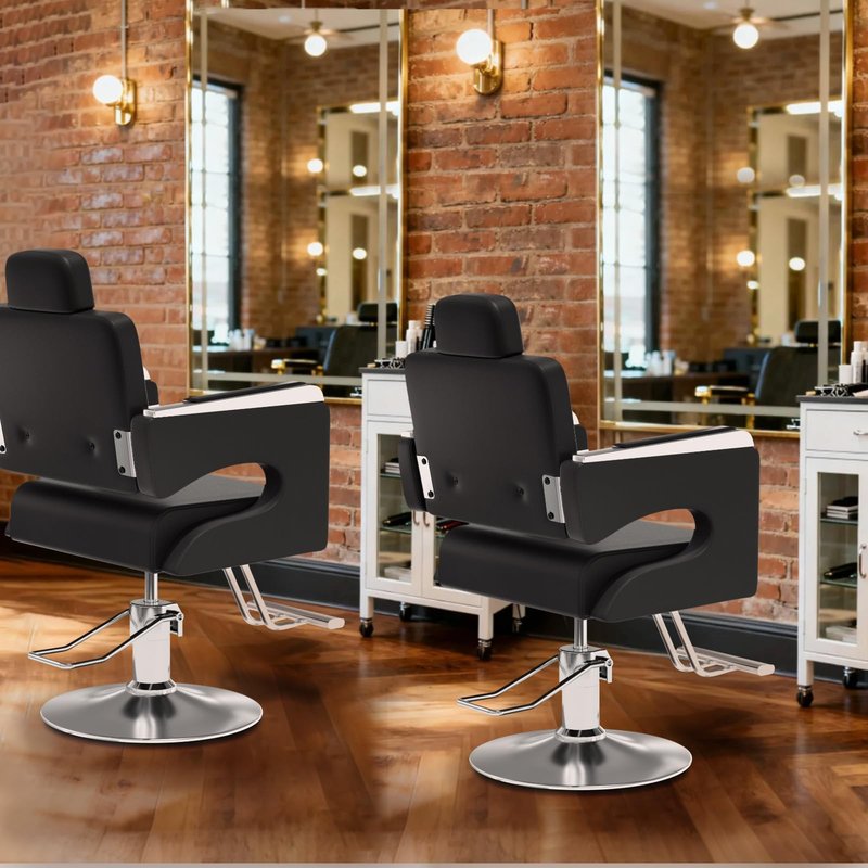 Cuute Salon Chair for Hair Stylist, Barber Chair with Heavy Duty Hydraulic Pump, Stylist Chair for Barbershop 360 Degrees Rolling Swivel Spa Beauty Equipment for Hair Stylist