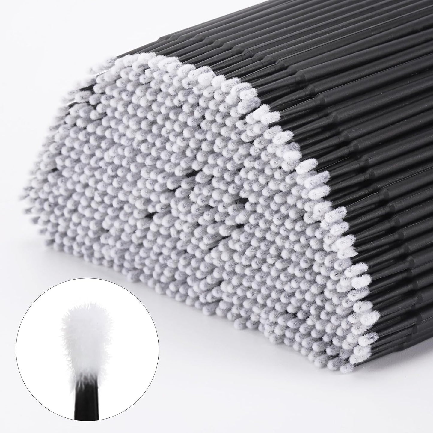 Tbestmax Micro Applicator Brushes - 1200 Pcs Disposable Swabs for Eyelash Extensions | Black