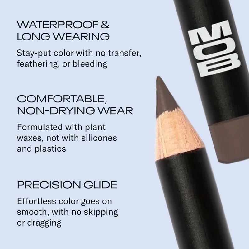 MOB Beauty Smooth Precision Waterproof Lip Liner, M159 Cool-Toned Taupe, 100% Natural Formula Long-Wearing Lip Pencil, Taupe Lip Liner, Plastic-Free, Vegan, Cruelty Free