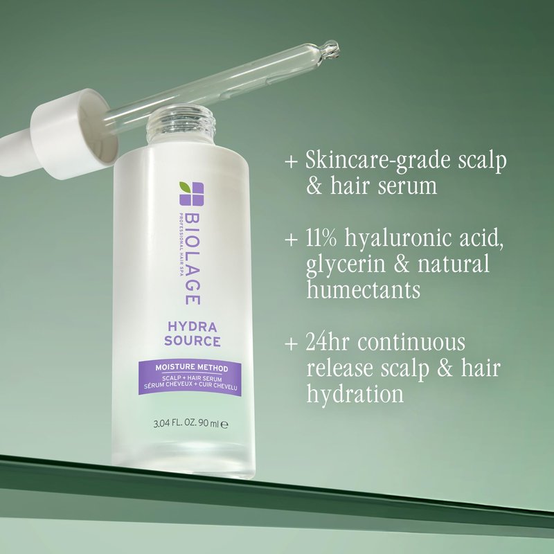 Biolage Moisture Method Scalp & Hair Serum: Dry Scalp Treatment with Aloe & Hyaluronic Acid, Lightweight, Vegan, Paraben & Silicone-Free Hydrating Serum