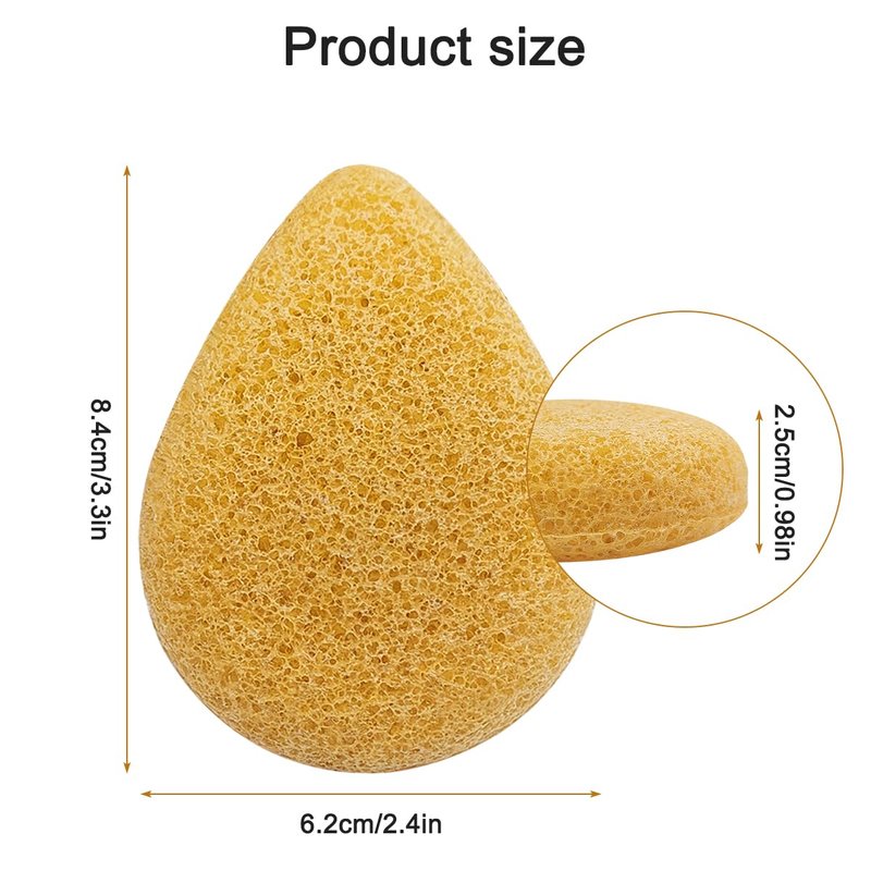 Natural Konjac Facial Sponge (4-Pack) | SourceTon face Scrubber Soft & Gentle Face Scrubber for All Skin Types