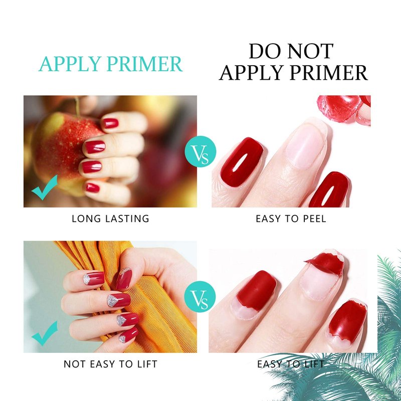 Gellen Nail Dehydrator and Nail Primer, Long-Lasting Air Dry (Acid Free) for Acrylic Powder and Gel Nail Polish, Superior Protein Bonding, 15ML / 0.5 oz Each