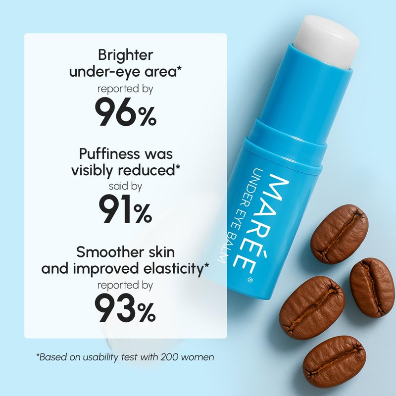 MAREE Under Eye Balm Stick Hydrating – Retinol Caffeine Under Eye Brightener Stick for Older Women – Collagen Undereye Cream for Dark Circles & Wrinkles – Skin Care Treatment Moisturizer