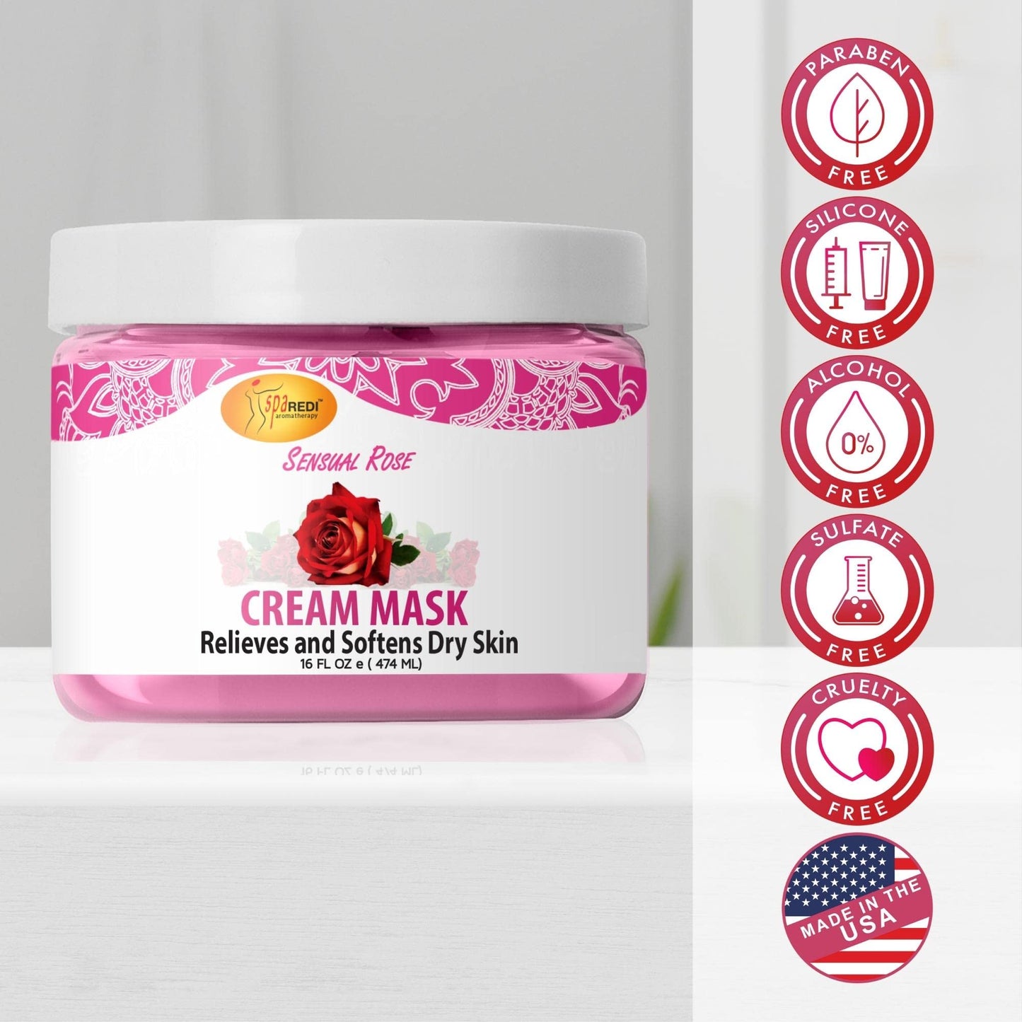 SPA REDI Professional Pedicure & Body Mask - A Concentrated Skin Repair Treatment So Potent, It Requires Gloves for a Visible Transformation on Tough Calluses and Severely Cracked Heels 16 Oz