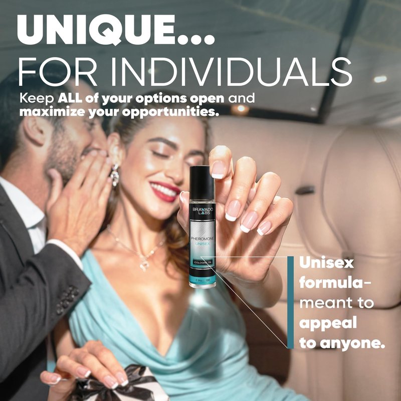 Bravado Labs Pheromones Perfumes for Women - Unisex Cologne with Enhanced Scents - Roll On Perfume Oil for Confidence and Appeal - 10ml