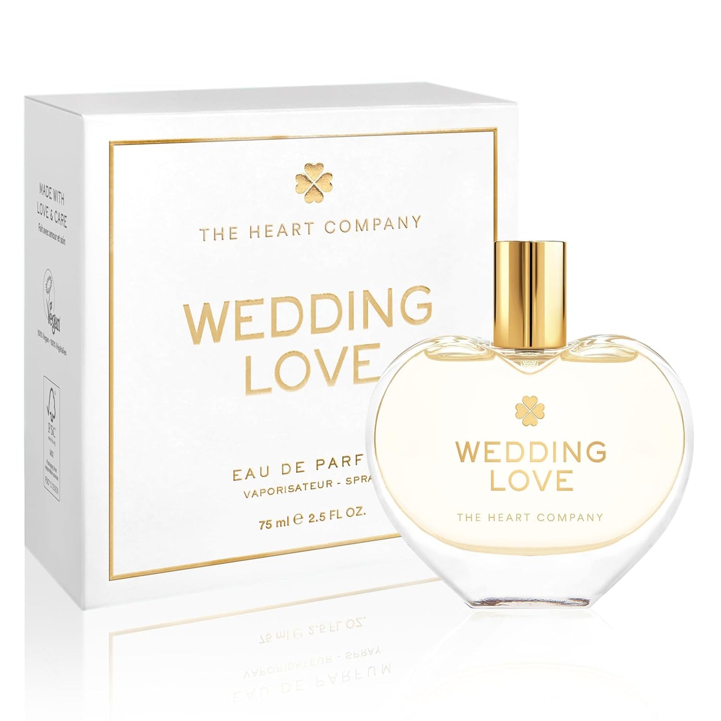 Wedding Love Perfume for Women - Romantic Fruity Floral Eau de Parfum with Peach, Apricot, Jasmine, Vanilla - Long Lasting Bridal & Everyday Fragrance, Vegan Clean Wedding Gift - 75ml (2.5 oz)